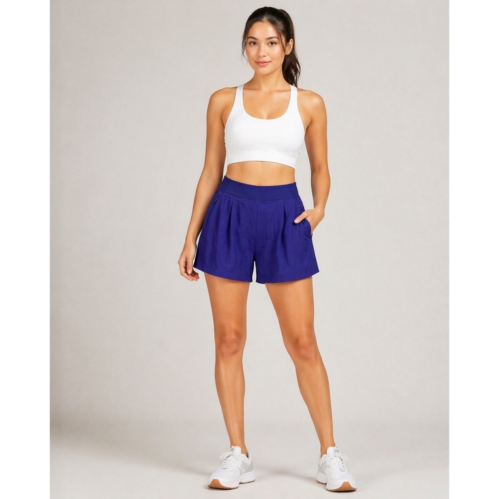 Athleta Textured Brooklyn Shorts Purple‎ Women Size 2 Athletic Hiking Clean girl